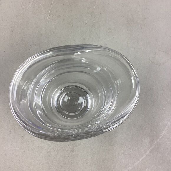 Kosta Art Glass Small Vase Etched Floral With Bird - 46914 - Signed - Picture 4 of 7